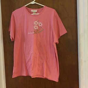 XL M & C Sportwear Pink Short Sleeved Top